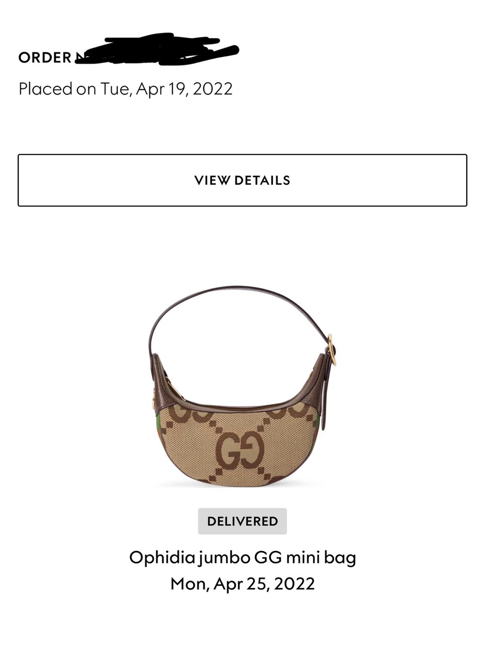 Gucci Brown ophidia GG Canvas Hobo Bag with Green & Red Trim - Picture 3 of 3